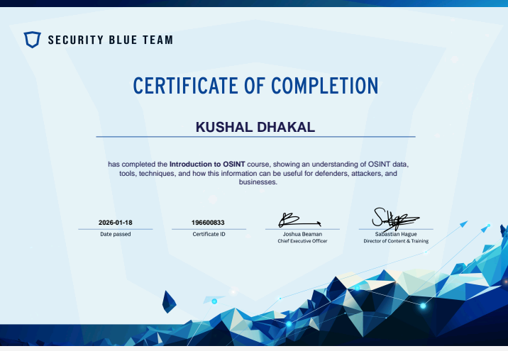OSINT Certification